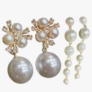 Zaveri Pearls Set of 6 Contemporary Semi-Hoop Earrings
