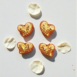 Fulki Golden Heart Stud Earrings