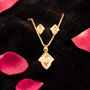 Fulki Heart Crystal Pendant Set