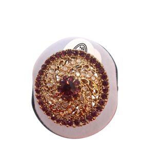 Champagne Crystal Vintage Swirl Ring