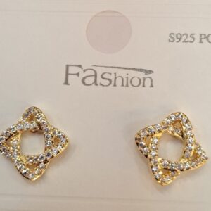 6. Gold Star Crystal Stud Earrings
