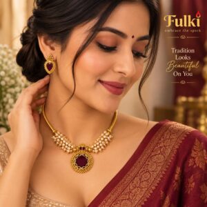Fulki Emerald Royal Pearl Necklace Set - Image 3
