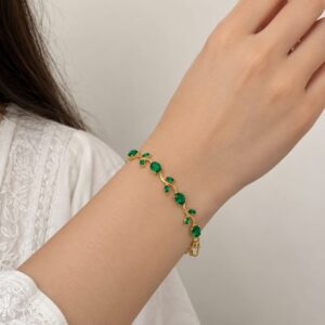 Emerald Green Tulip Bracelet