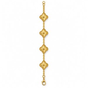 Golden Clover Charm Bracelet