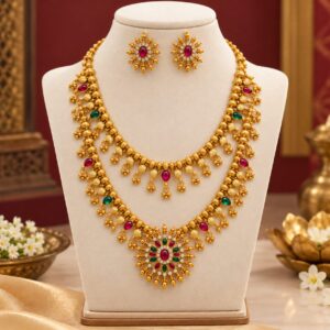 Maharashtrian Heritage Kolhapuri Saaj Necklace Set