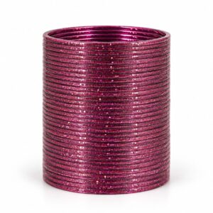 Wine Glitter Thin Bangle Set Of 36